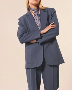 Tara Jarmon Vestes, Blousons|Veste en Laine mélangée Viggo bleue