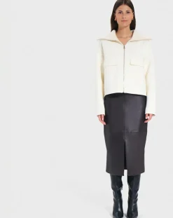 Zapa Vestes, Blousons|Veste en Laine mélangée Vivienna écrue