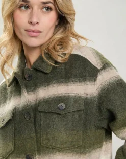 Hartford Vestes, Blousons|Veste en Laine mélangée Voltige beige/vert