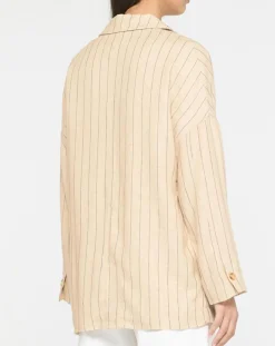 Yerse Vestes, Blousons|Veste en Lin mélangé Nara36 écrue