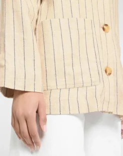 Yerse Vestes, Blousons|Veste en Lin mélangé Nara36 écrue