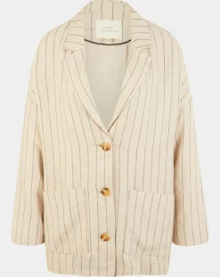 Yerse Vestes, Blousons|Veste en Lin mélangé Nara36 écrue