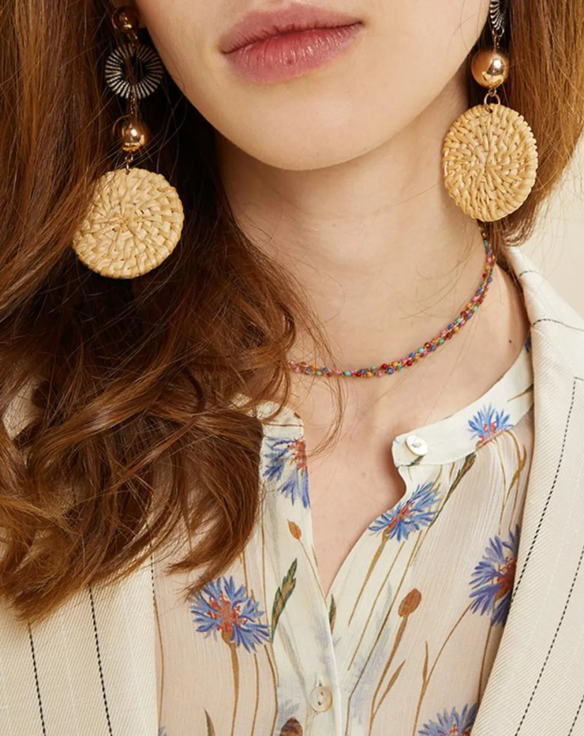 Chloé Stora Vestes, Blousons|Veste en Lin mélangé Valerio écrue