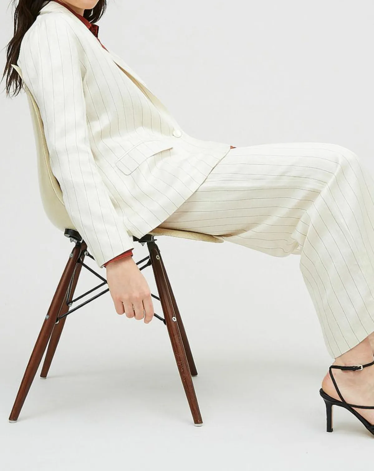 Chloé Stora Vestes, Blousons|Veste en Lin mélangé Valerio écrue