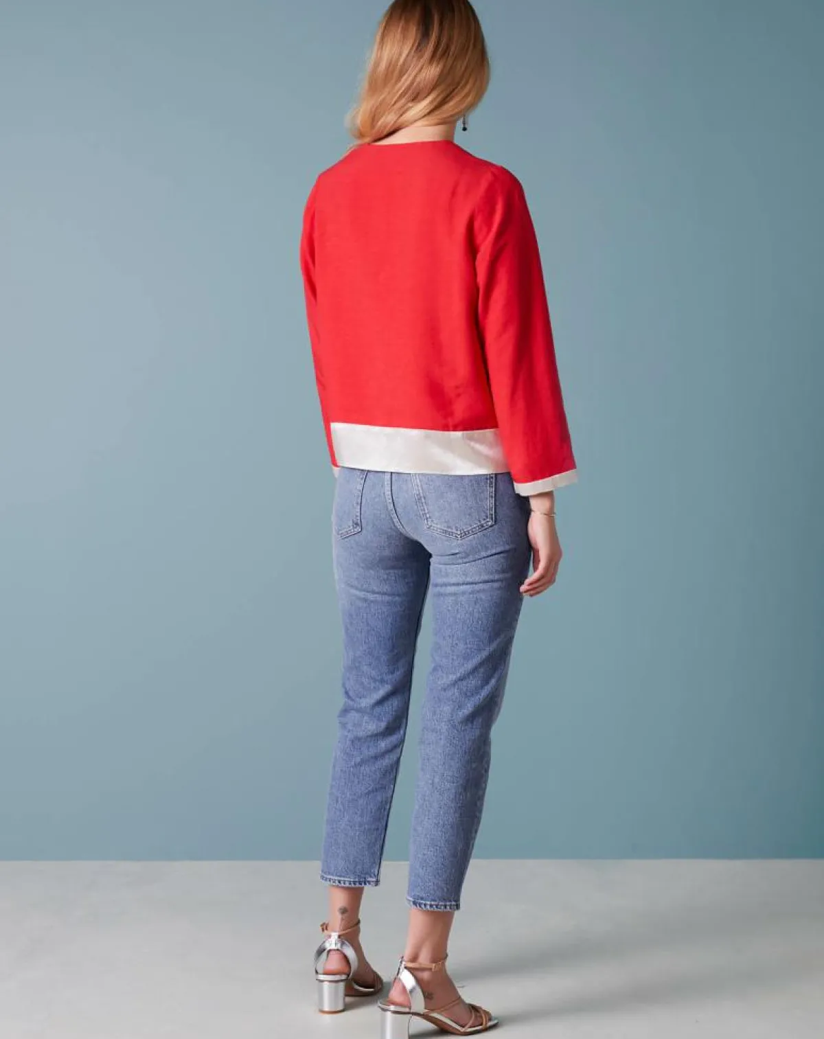 Bellerose Vestes, Blousons|Veste en Lin mélangé Van De rouge