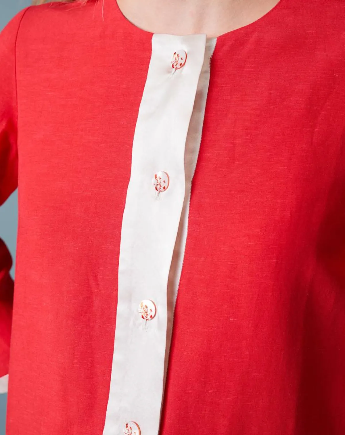 Bellerose Vestes, Blousons|Veste en Lin mélangé Van De rouge