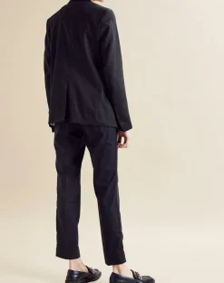 Chloé Stora Vestes, Blousons|Veste en Lin mélangé Victoire noire