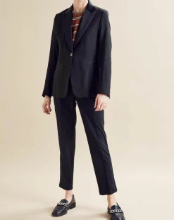 Chloé Stora Vestes, Blousons|Veste en Lin mélangé Victoire noire