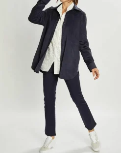 Lauren Vidal Vestes, Blousons|Veste en Suédine Lou indigo