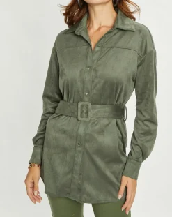 Lauren Vidal Vestes, Blousons|Veste en Suédine Lou kaki