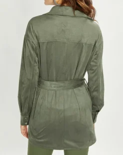 Lauren Vidal Vestes, Blousons|Veste en Suédine Lou kaki