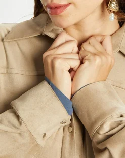 Lauren Vidal Vestes, Blousons|Veste en Suédine Lou sable