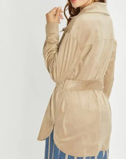 Lauren Vidal Vestes, Blousons|Veste en Suédine Lou sable