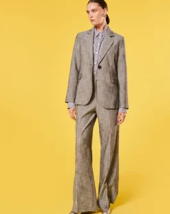 Tara Jarmon Vestes, Blousons|Veste en tissu flammé grise