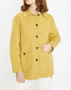 Galeries Lafayette Vestes, Blousons|Veste en Twill Loom kaki clair