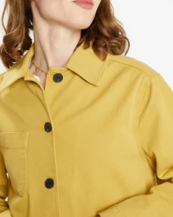 Galeries Lafayette Vestes, Blousons|Veste en Twill Loom kaki clair