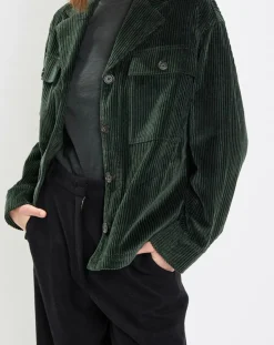 Marc O'Polo Vestes, Blousons|Veste en Velours côtelé 100% Coton Bio vert foncé