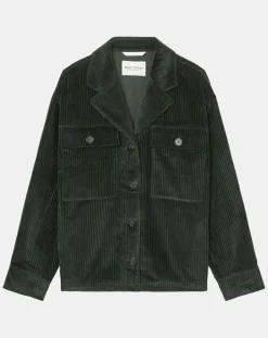 Marc O'Polo Vestes, Blousons|Veste en Velours côtelé 100% Coton Bio vert foncé