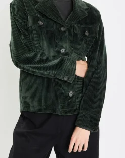 Marc O'Polo Vestes, Blousons|Veste en Velours côtelé 100% Coton Bio vert foncé