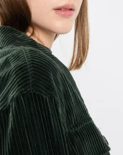 Marc O'Polo Vestes, Blousons|Veste en Velours côtelé 100% Coton Bio vert foncé