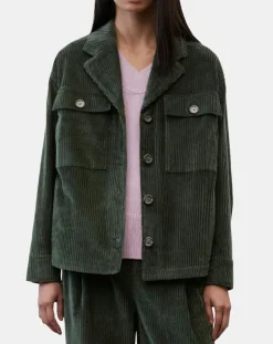 Marc O'Polo Vestes, Blousons|Veste en Velours côtelé 100% Coton Bio vert foncé