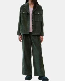 Marc O'Polo Vestes, Blousons|Veste en Velours côtelé 100% Coton Bio vert foncé