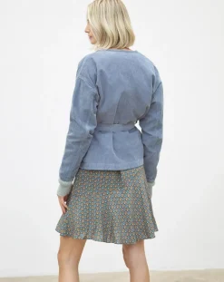 Caroll Vestes, Blousons|Veste en Velours côtelé Lola bleu violet