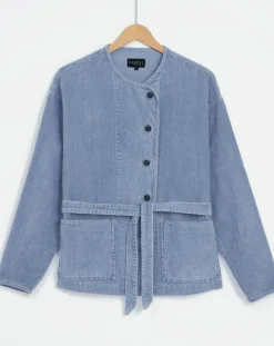 Caroll Vestes, Blousons|Veste en Velours côtelé Lola bleu violet