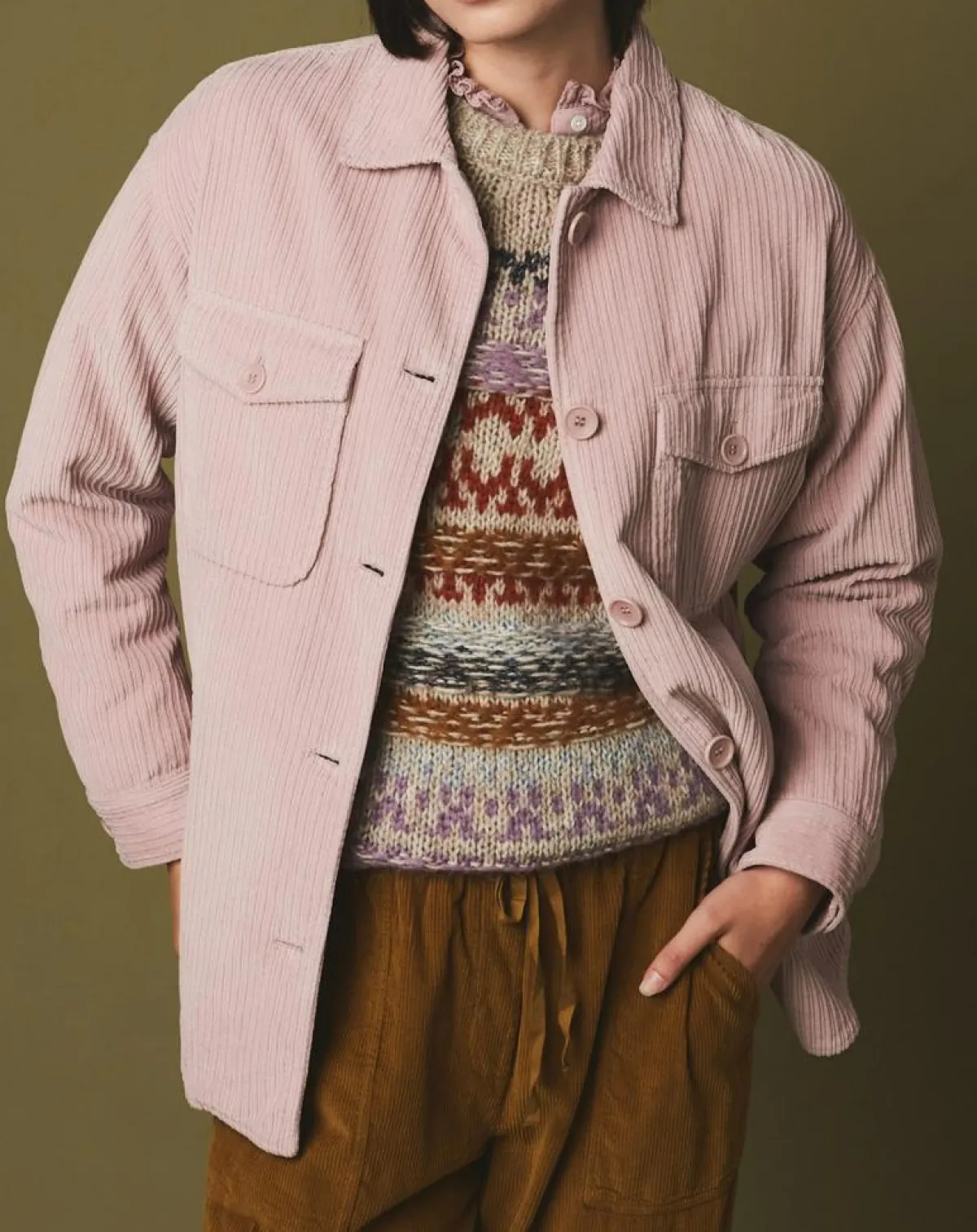 Hartford Vestes, Blousons|Veste en Velours côtelé Vara rosewood