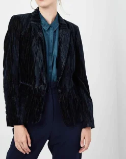 See u Soon Vestes, Blousons|Veste en Velours Panais rayée noire