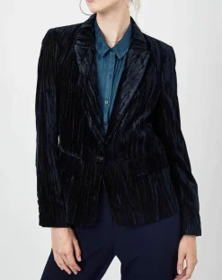 See u Soon Vestes, Blousons|Veste en Velours Panais rayée noire