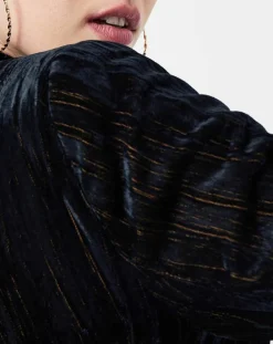 See u Soon Vestes, Blousons|Veste en Velours Panais rayée noire