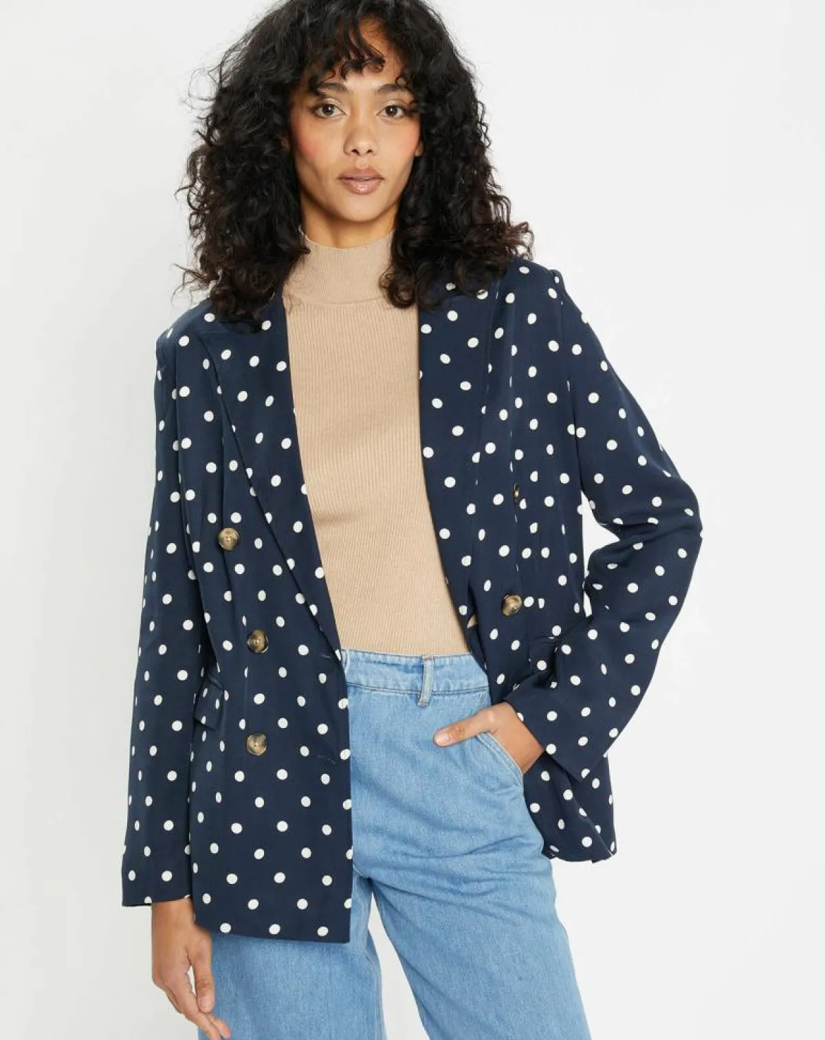 Jodhpur Vestes, Blousons|Veste fluide bloom bleue/blanc