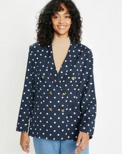 Jodhpur Vestes, Blousons|Veste fluide bloom bleue/blanc