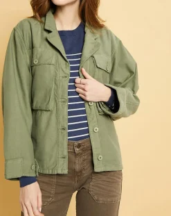 Acquaverde Vestes, Blousons|Veste Gabardine Ashley kaki clair