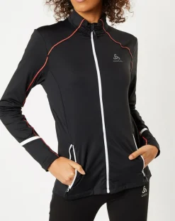 Odlo Vestes, Blousons|Veste intermédiaire technique Allalin noir/rose/blanc