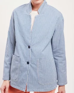 Harris Wilson Vestes, Blousons|Veste Loanie rayée azur