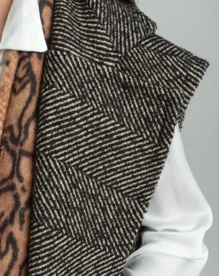 Lauren Vidal Vestes, Blousons|Veste longue sans manches en Laine mélangée Elsa noire