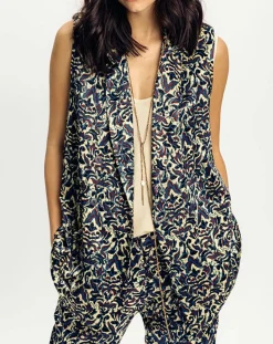 Lauren Vidal Vestes, Blousons|Veste Lou imprimée bleu/crème