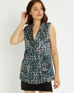 Lauren Vidal Vestes, Blousons|Veste Lou imprimée bleu/crème