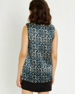 Lauren Vidal Vestes, Blousons|Veste Lou imprimée bleu/crème