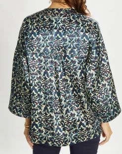 Lauren Vidal Vestes, Blousons|Veste Lou imprimée bleue