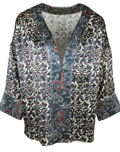 Lauren Vidal Vestes, Blousons|Veste Lou imprimée bleue