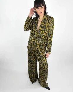 See u Soon Vestes, Blousons|Veste Louise satinée imprimée jaune