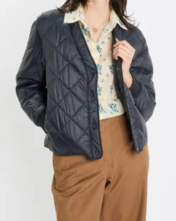 Marc O'Polo Vestes, Blousons|Veste Matelassée à Boutons bleu marine