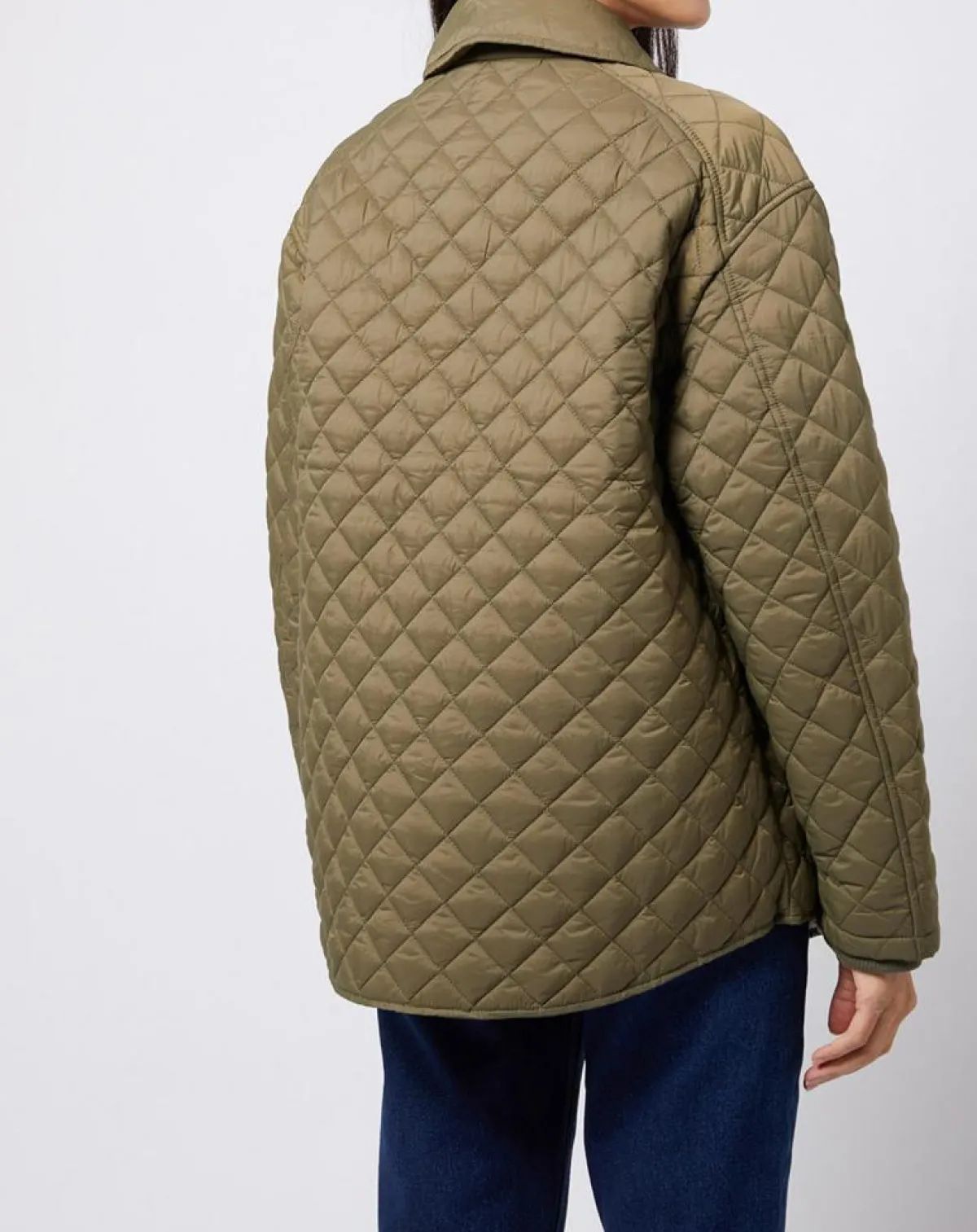 Esprit Manteaux|Veste matelassée light coupe ample type chasse kaki