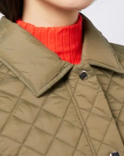 Esprit Manteaux|Veste matelassée light coupe ample type chasse kaki