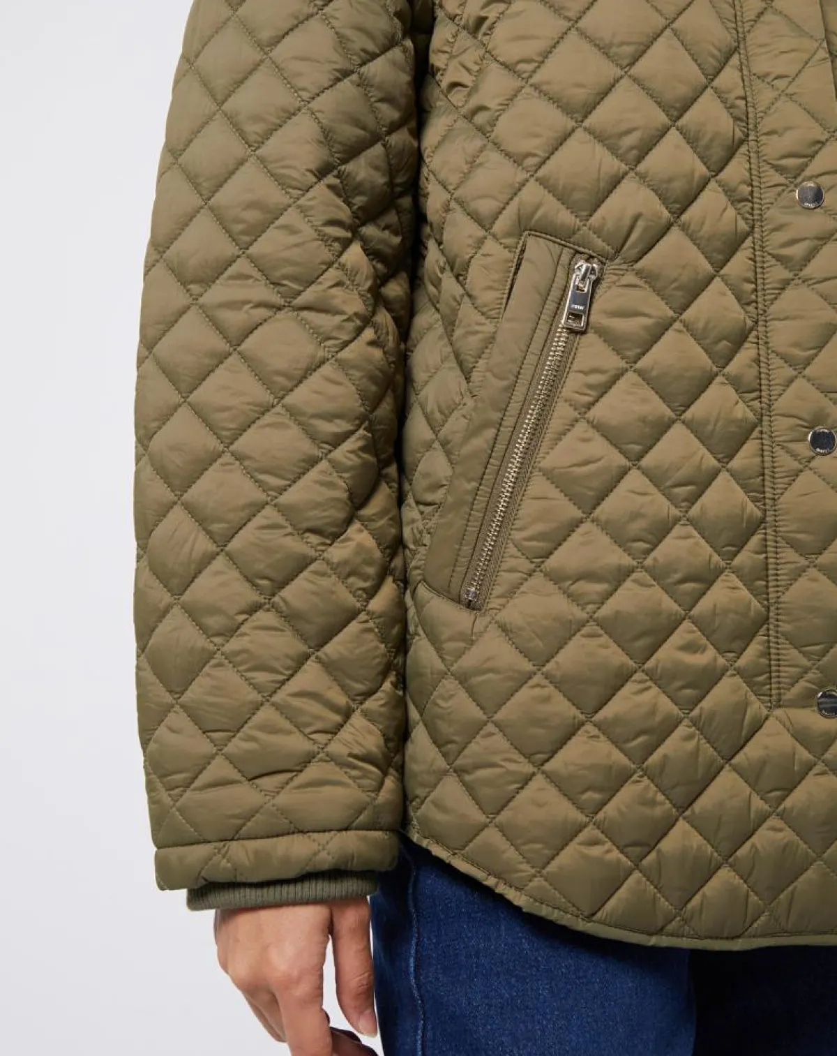 Esprit Manteaux|Veste matelassée light coupe ample type chasse kaki