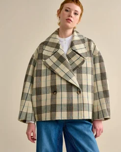 Bellerose Vestes, Blousons|Veste oversize en Laine mélangée Voltaire beige/marron