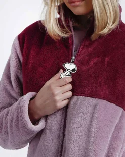 Peanuts Lingerie, Nuit|Veste polaire Love Is A Best Friend mauve